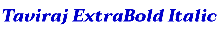 Taviraj ExtraBold Italic 字体